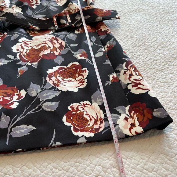 Theory Black Floral Mini Dress - Picture 11 of 12